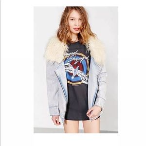 Penny Lane Style Jacket ‘Somedays Lovin’ Scando Rigid Denim Coat w/Faux Fur